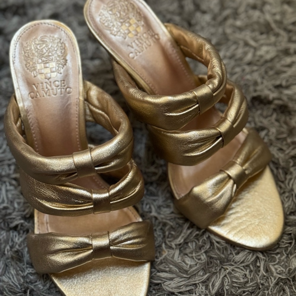 Vince Camuto Gold Heels